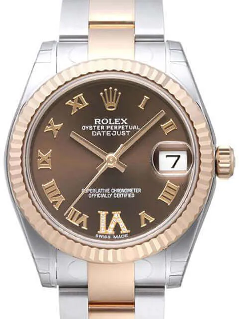 Rolex Datejust 31 Edelstahl Roségold 178271 Choco R DIA