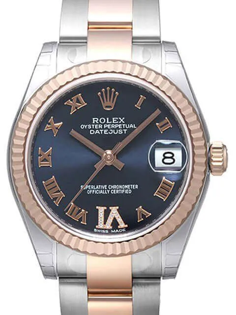 Rolex Datejust 31 Edelstahl Roségold 178271 Purple R DIA