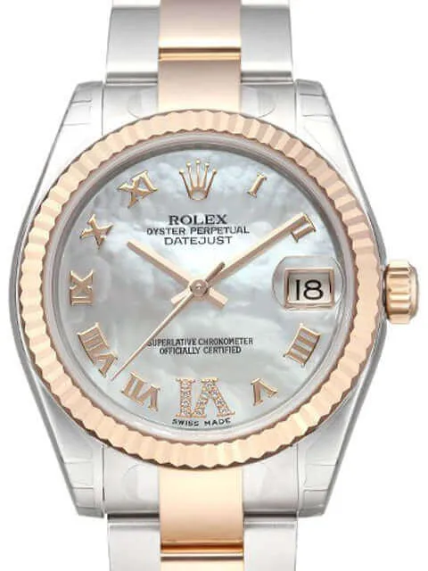 Rolex Datejust 31 Edelstahl Roségold 178271 Perlmutt R DIA
