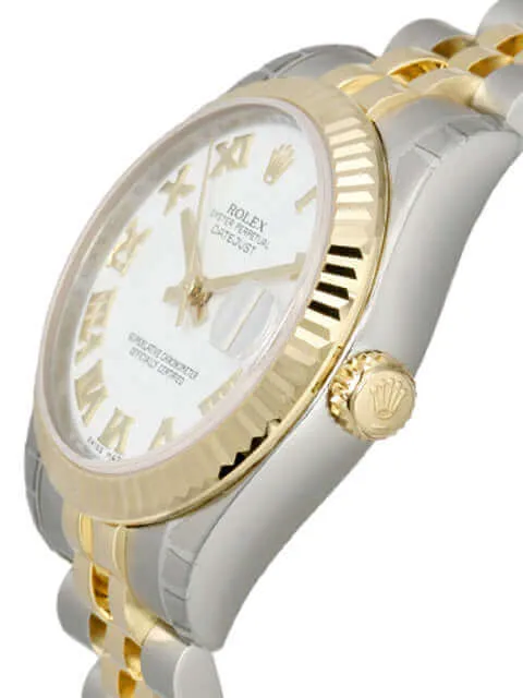 Rolex Datejust 31 Edelstahl Gelbgold 178273 Weiß R Jubile