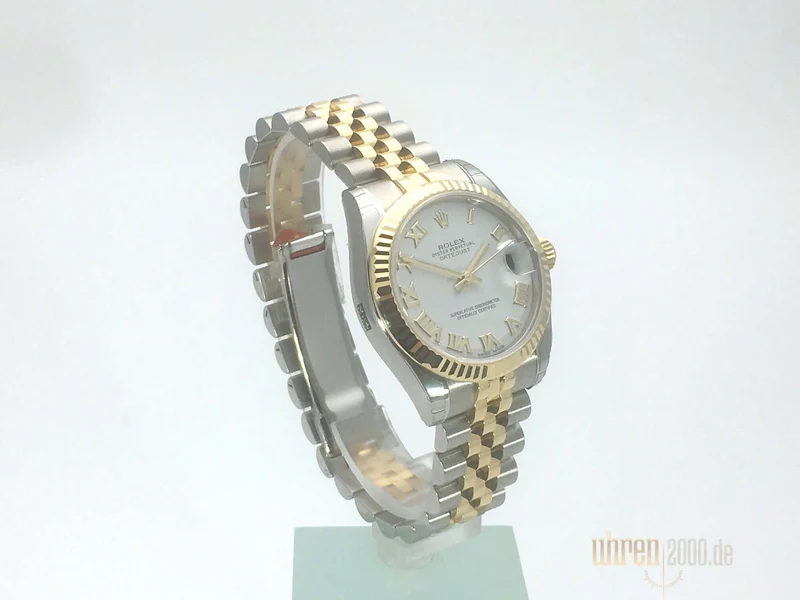 Rolex Datejust 31 Edelstahl Gelbgold 178273 Weiß R Jubile