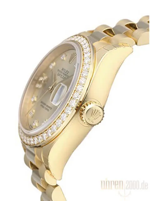 Rolex Lady-Datejust 28 18 kt Gelbgold 279138 RBR Champagner DIA