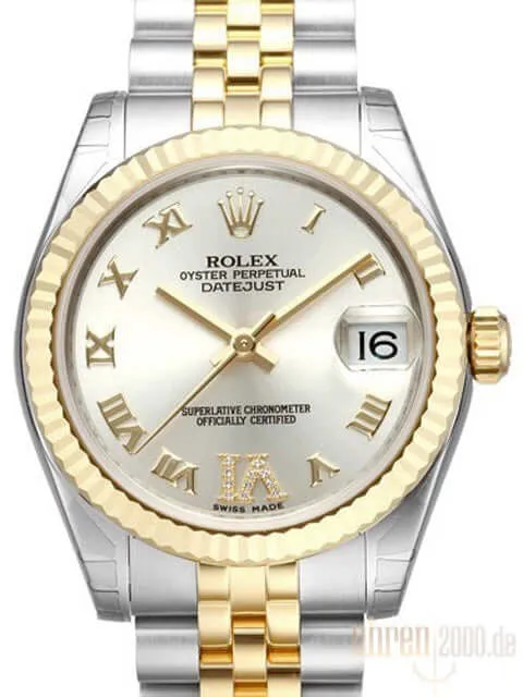 Rolex Datejust 31 Edelstahl Gelbgold 178273 Silber R DIA Jubile-Band