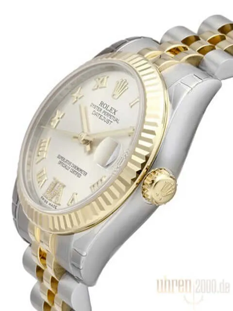 Rolex Datejust 31 Edelstahl Gelbgold 178273 Silber R DIA Jubile-Band