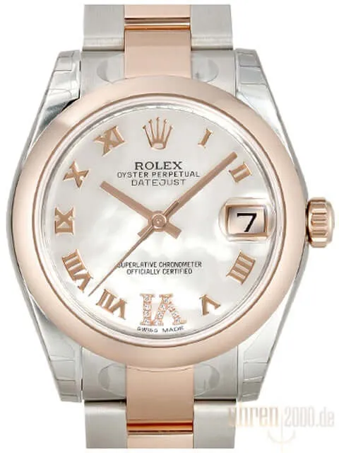 Rolex Datejust 31 Edelstahl Roségold 178241 Perlmutt R DIA