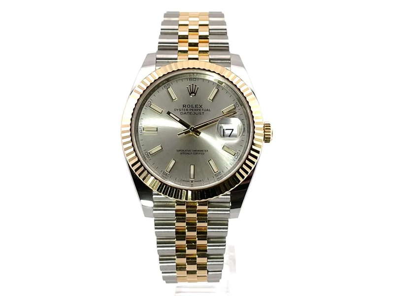 Rolex Datejust 41 Edelstahl Gelbgold 126333 Silber Jubile-Band