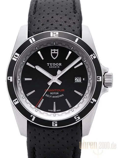 Tudor Grantour Date 20500N-0004 schwarzes Lederband