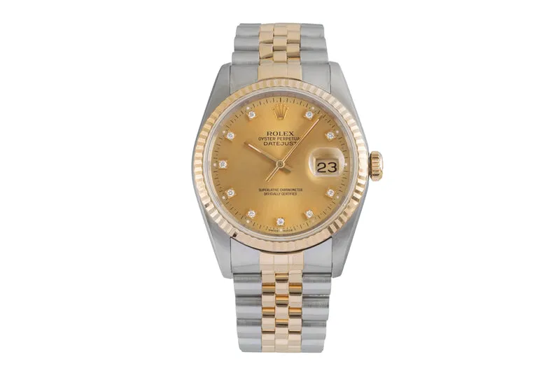 Rolex Datejust steel / gold automatic men's watch 16233 LP: 16300EUR [2506587]