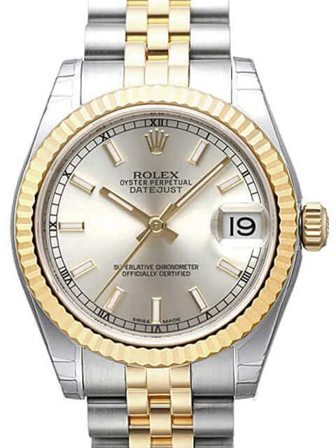 Rolex Datejust 31 Edelstahl Gelbgold 178273 Silber Jubile
