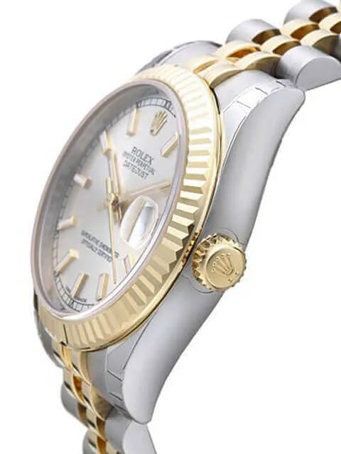 Rolex Datejust 31 Edelstahl Gelbgold 178273 Silber Jubile