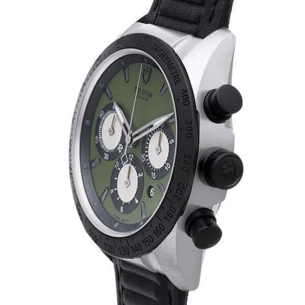 Tudor Fastrider Chrono 42 mm 42010N Grün Lederband