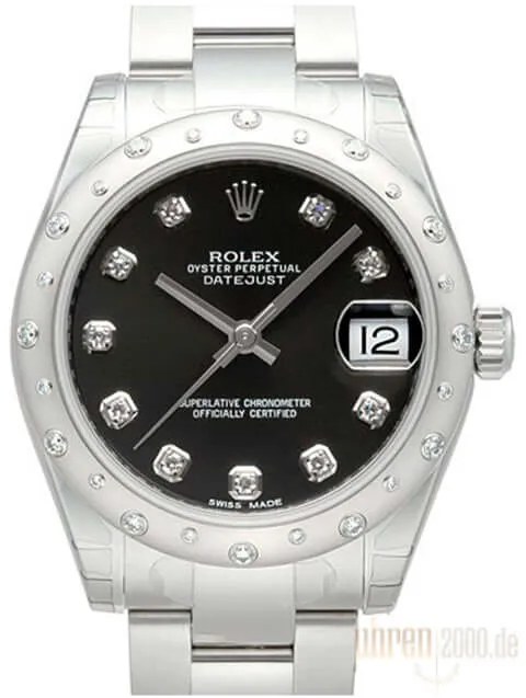 Rolex Datejust 31 178344 Schwarz Diamant