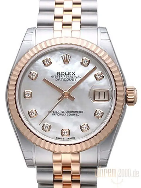 Rolex Datejust 31 Edelstahl Roségold 178271 Perlmutt DIA Jubile