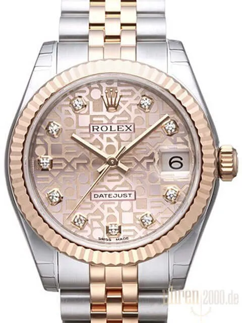 Rolex Datejust 31 Edelstahl Roségold 178271 Jubile Pink DIA Jubile-Band