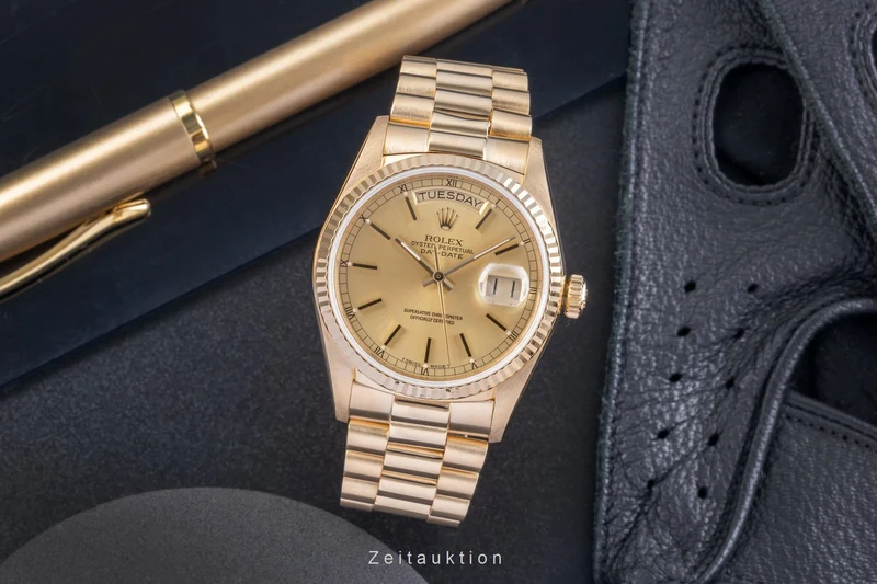 Rolex Day-Date 18 ct gold automatic men's watch 18038 [2506494]