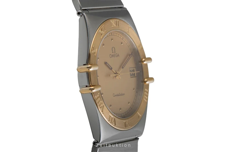 Omega Constellation steel / gold quartz men's watch 396.1076 Vintage [2504336]