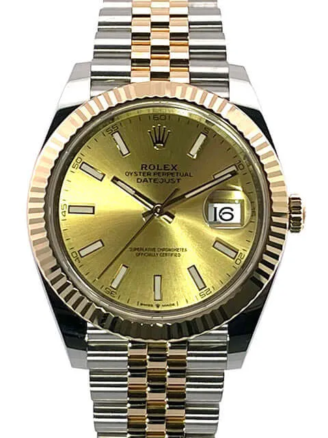 Rolex Datejust 41 Edelstahl Gelbgold 126333 Champagner Jubile