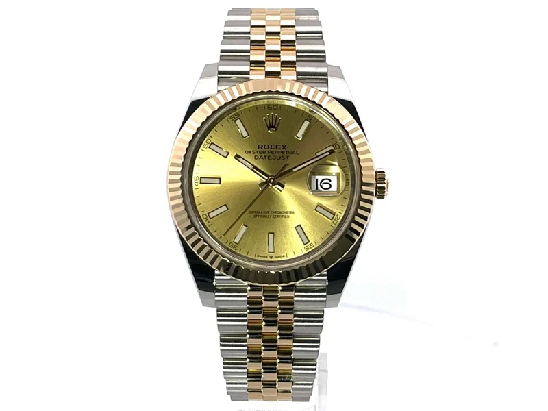 Rolex Datejust 41 Edelstahl Gelbgold 126333 Champagner Jubile