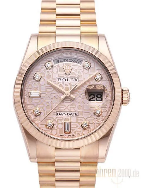 Rolex Day-Date 36 18 kt Everose-Gold 118235 Pink J DIA