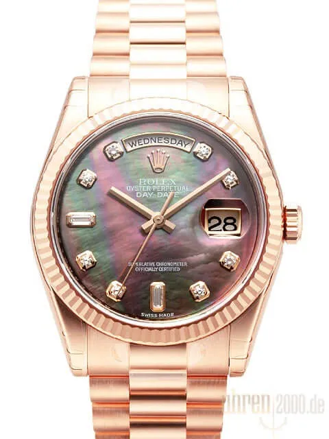 Rolex Day-Date 36 18 kt Everose-Gold 118235 Perlmutt DIA