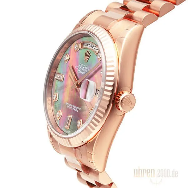 Rolex Day-Date 36 18 kt Everose-Gold 118235 Perlmutt DIA