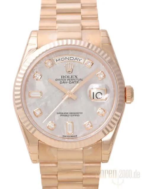 Rolex Day-Date 36 18 kt Everose-Gold 118235 Meteorit DIA