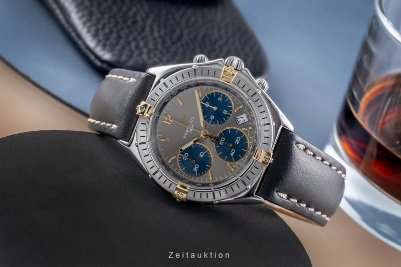 Breitling Sextant chronograph gilt / steel quartz men's watch B55045 [2505670]