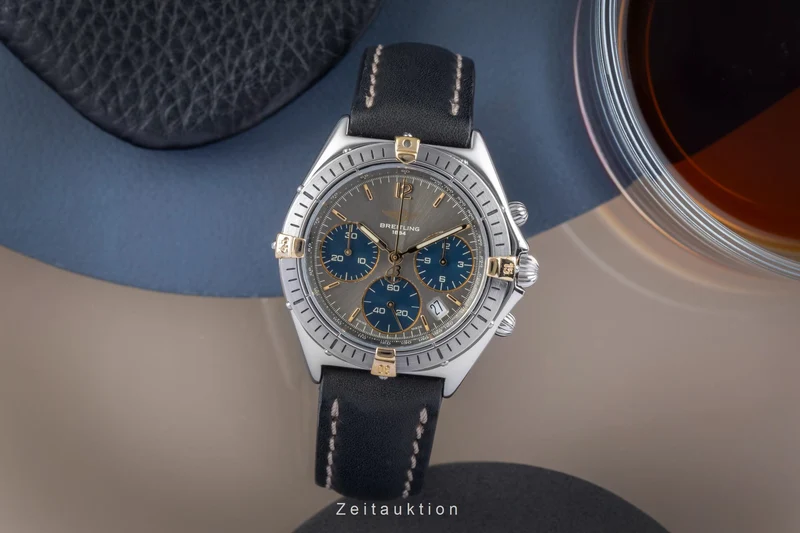 Breitling Sextant chronograph gilt / steel quartz men's watch B55045 [2505670]