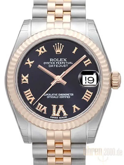 Rolex Datejust 31 Edelstahl Roségold 178271 Purple R Dia Jubile