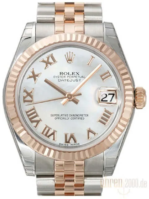 Rolex Datejust 31 Edelstahl Roségold 178271 Perlmutt R Jubile-Band