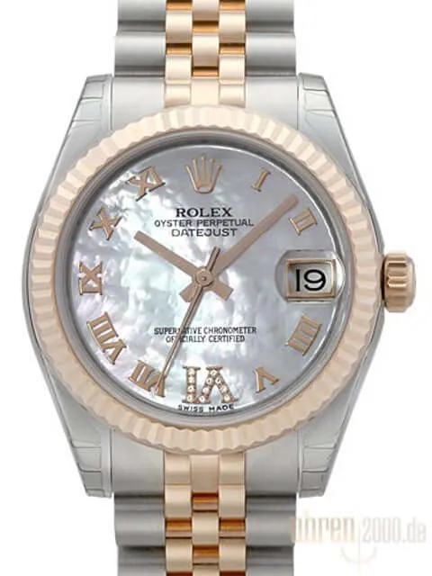 Rolex Datejust 31 Edelstahl Roségold 178271 Perlmutt R Dia Jubile