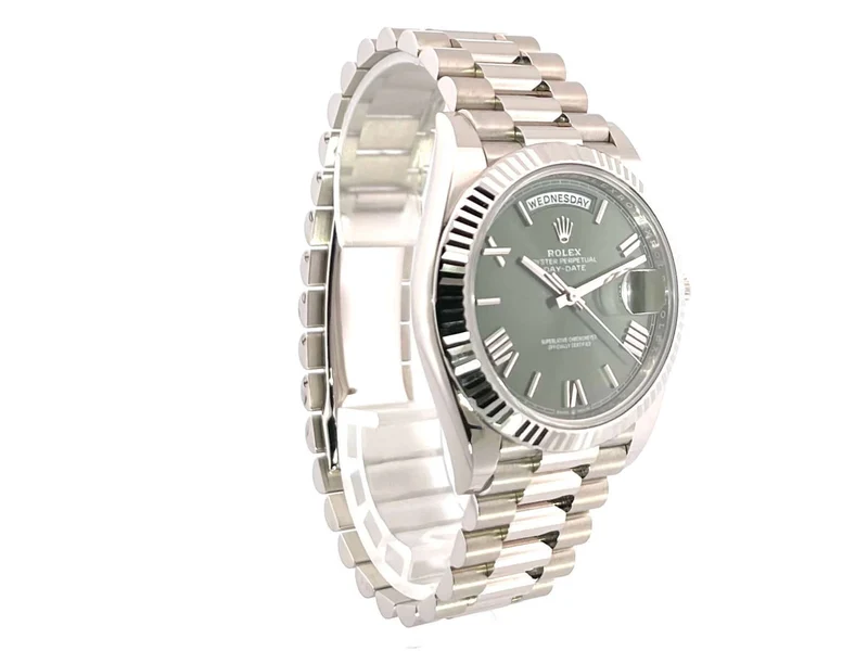 Rolex Day-Date 40 18 kt Weißgold 228239 Olivgrün R