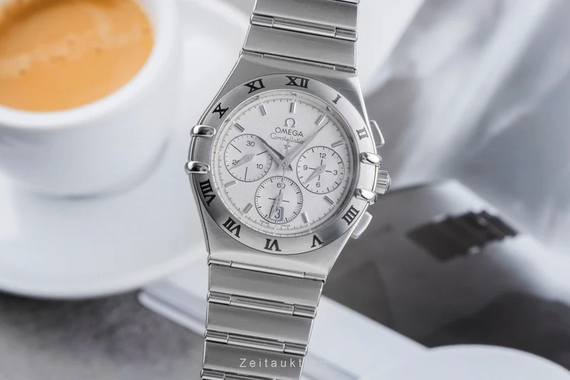 Omega Constellation chronograph steel quartz men's watch 1542.30.00 [2506094]