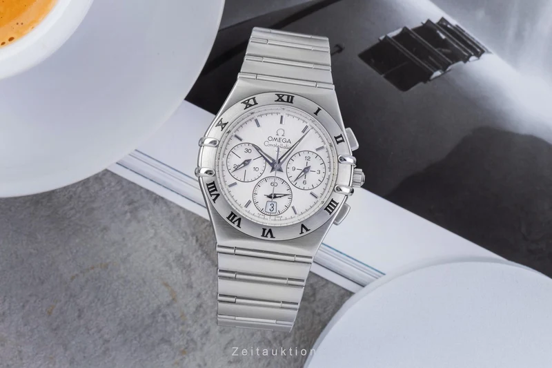 Omega Constellation chronograph steel quartz men's watch 1542.30.00 [2506094]