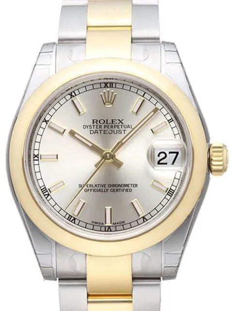 Rolex Datejust 31 Edelstahl Gelbgold 178243 Silber