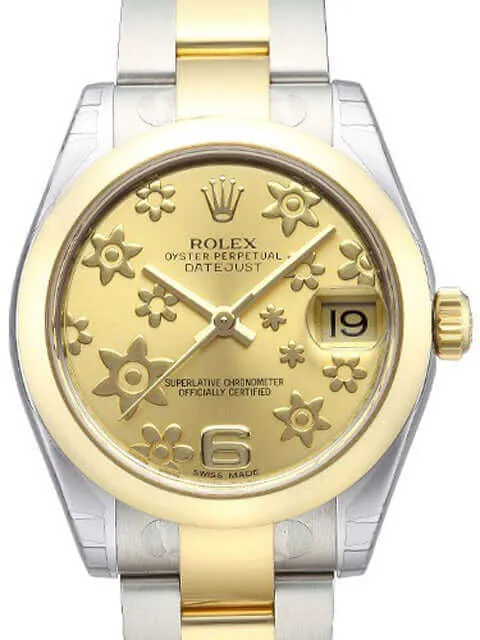Rolex Datejust 31 Edelstahl Gelbgold 178243 Champagner Floral