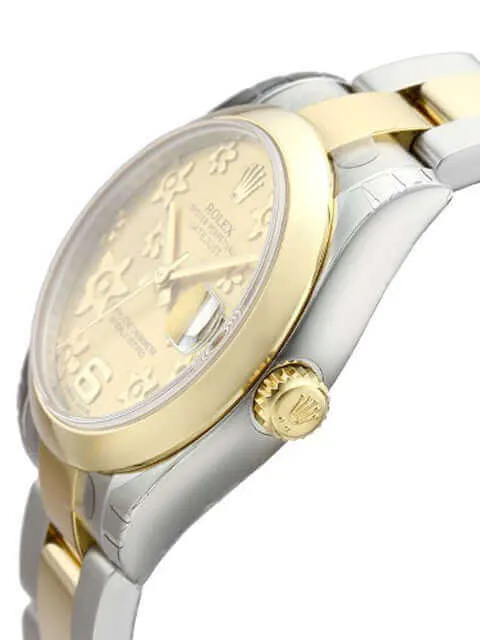 Rolex Datejust 31 Edelstahl Gelbgold 178243 Champagner Floral
