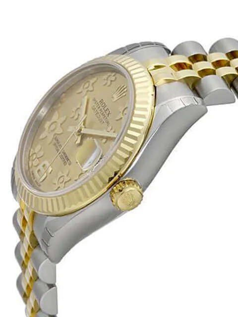 Rolex Datejust 31 Edelstahl Gelbgold 178273 Champagner Floral Jubile