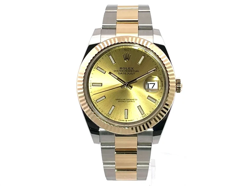 Rolex Datejust 41 Edelstahl Gelbgold 126333 Champagner