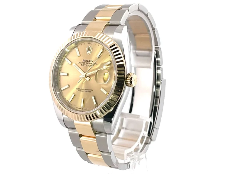 Rolex Datejust 41 Edelstahl Gelbgold 126333 Champagner