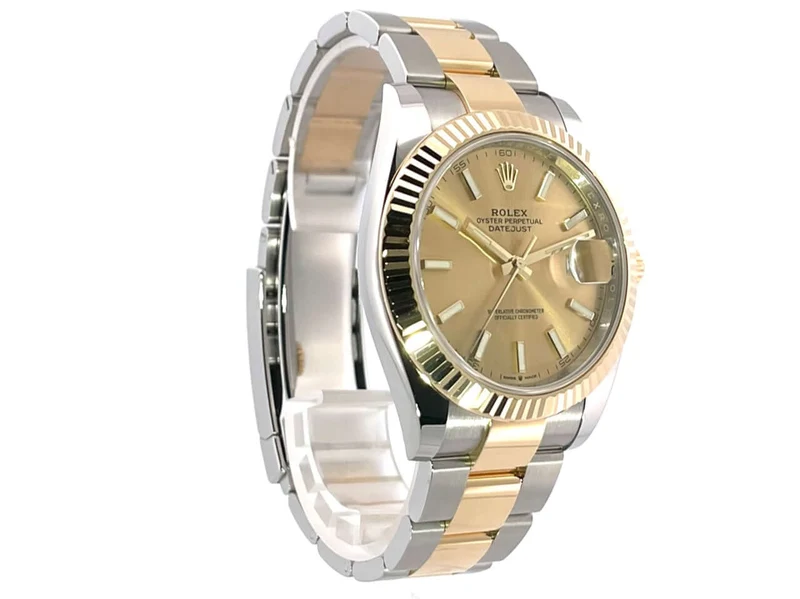 Rolex Datejust 41 Edelstahl Gelbgold 126333 Champagner
