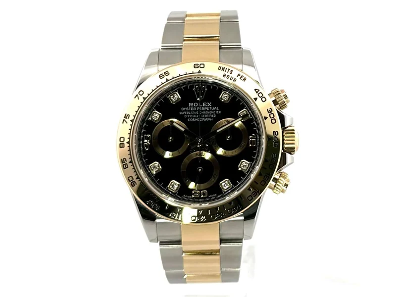 Rolex Daytona Edelstahl - Gelbgold 116503 Schwarz DIA