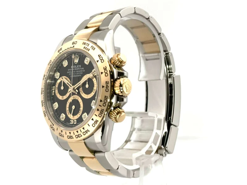 Rolex Daytona Edelstahl - Gelbgold 116503 Schwarz DIA