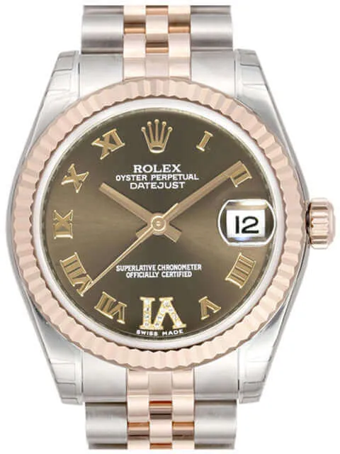 Rolex Datejust 31 Edelstahl Roségold 178271 Choco Dia Jubile
