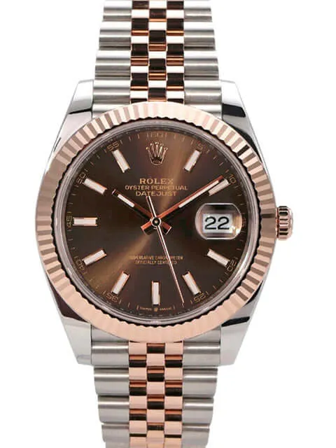 Rolex Datejust 41 Edelstahl Everose-Gold 126331 Choco Jubile