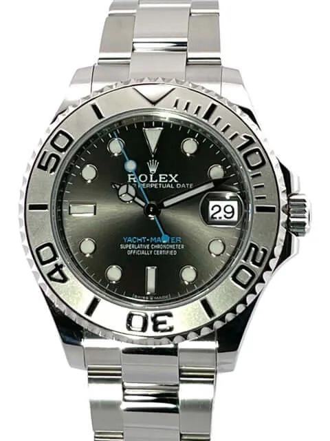 Rolex Yacht-Master Edelstahl Platin 37 Rhodium 268622