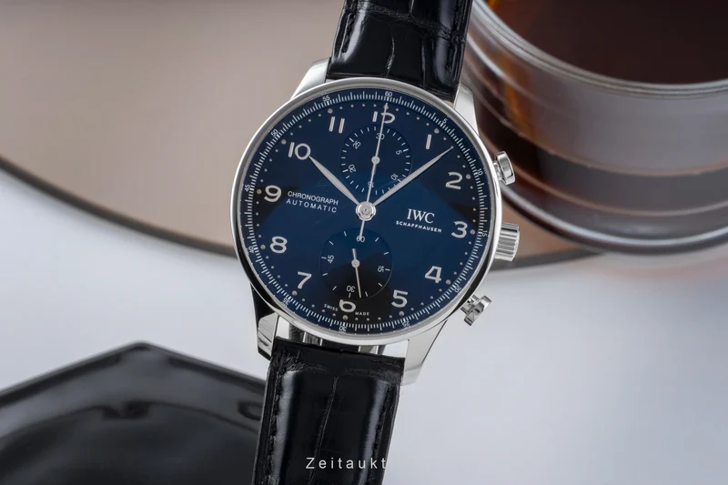 IWC Portugieser chronograph steel automatic men's watch IW371609 LP: 9100EUR [2505891]