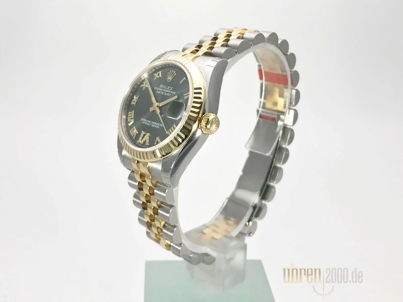 Rolex Datejust 31 Edelstahl Gelbgold 178273 Olive Grün R DIA Jubile