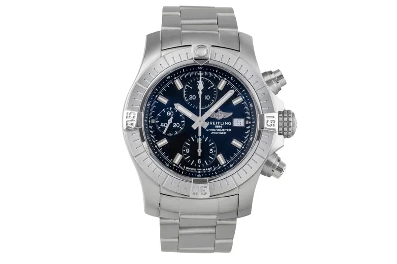 Breitling Avenger chronograph steel automatic men's watch A13385 LP: 7200EUR [2506217]