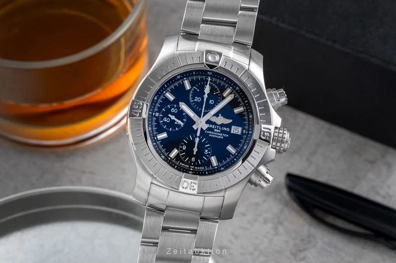 Breitling Avenger chronograph steel automatic men's watch A13385 LP: 7200EUR [2506217]
